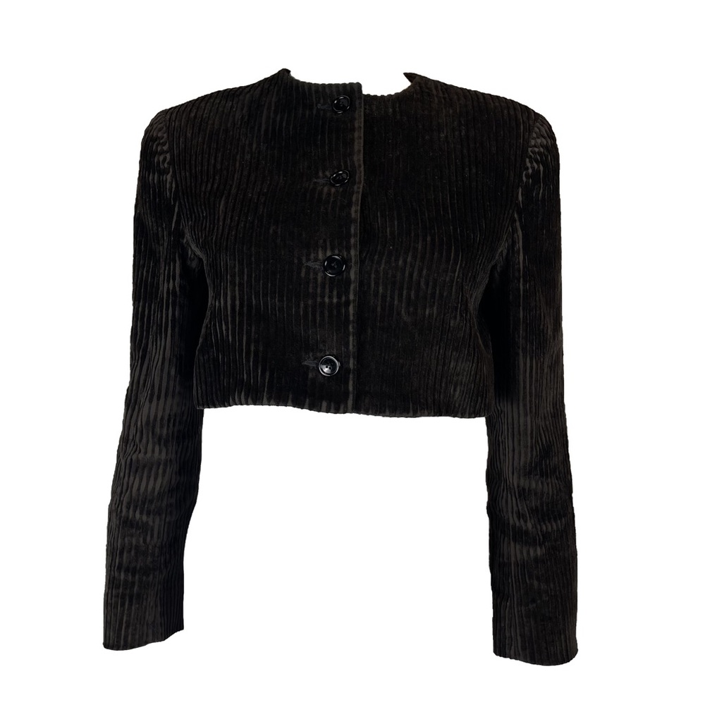 90s Vtg Perry Ellis Cropped Corduroy Jacket